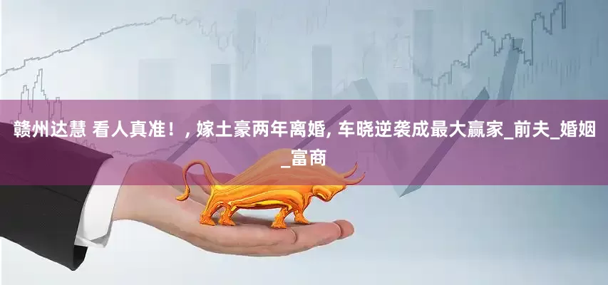 赣州达慧 看人真准！, 嫁土豪两年离婚, 车晓逆袭成最大赢家_前夫_婚姻_富商